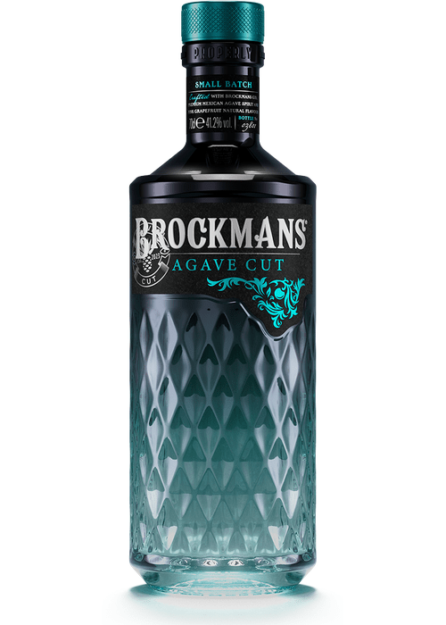 Brockmans Agave Cut Gin 700ML bottle with teal gradient glass and diamond pattern
