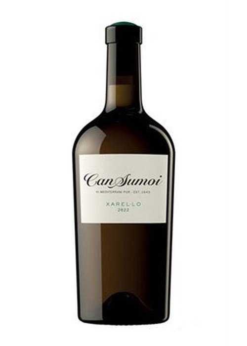 Can Sumoi Xarel Lo 2022 white wine bottle with Mediterranean herb notes