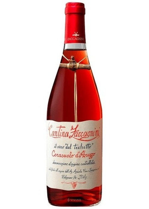 Cantina Zaccagnini Cerasuolo d'Abruzzo rosé wine bottle with twig detail