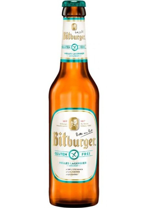 
            
                Load image into Gallery viewer, Bitburger Gluten Free Helles Lager 330ML
            
        