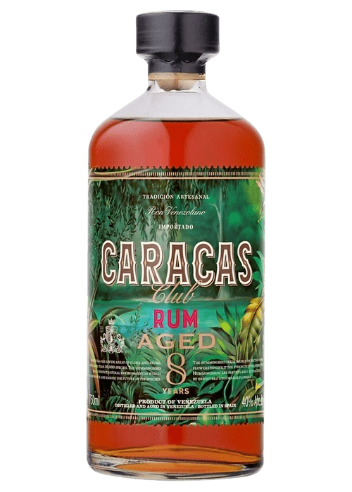 Caracas Club Anejo 8 Year Old Rum 700ML amber bottle with green label