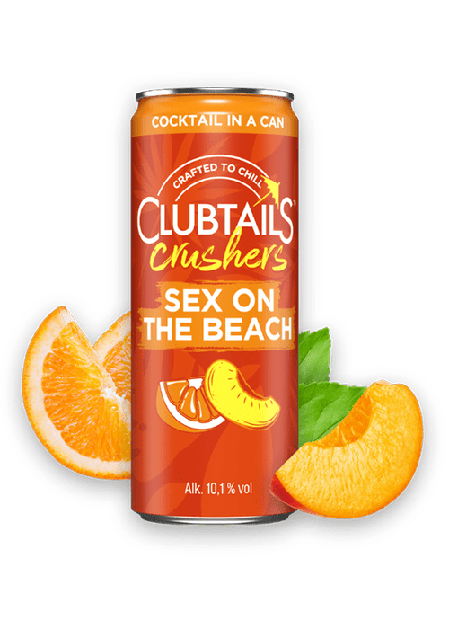 Clubtails Sex On The Beach ready to drink cocktail can with orange peach and cranberry flavor