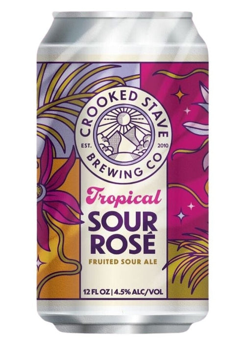 Crooked Stave Tropical Sour Rose 355ml fruited sour ale can with mango and passionfruit