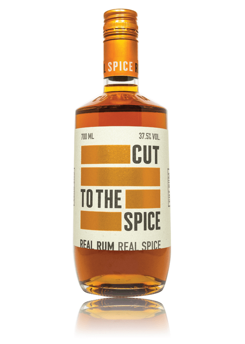 Cut To The Spice Rum 700ml glass bottle with gold cap and amber liquid