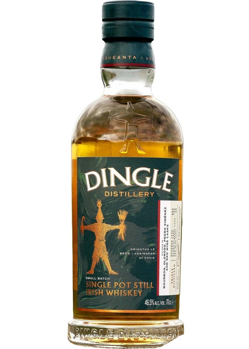Dingle Single Pot Still Irish Whiskey 700ml amber bottle with green cap and cask blend label