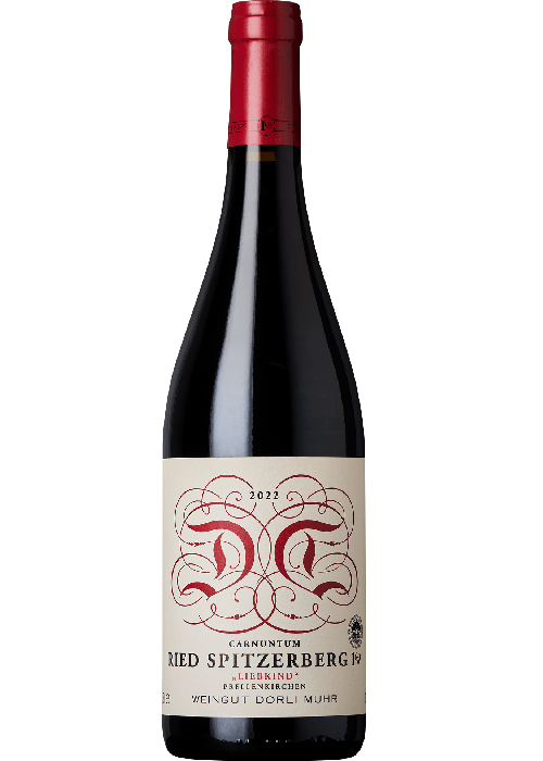 Dorli Muhr Ried Spitzerberg 1ÖTW Liebkind 2022 red wine bottle cream label
