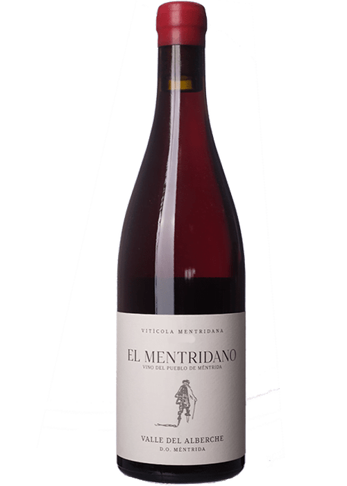 El Mentridano red wine bottle from Méntrida Spain with traditional label