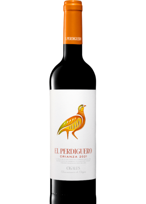 El Perdiguero Crianza Tempranillo red wine bottle with bird label
