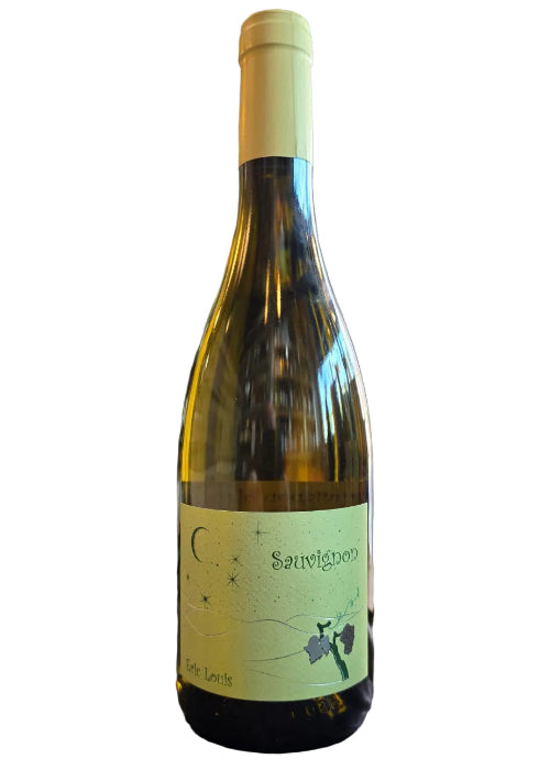 Eric Louis Sauvignon Blanc white wine bottle with green glass and pale yellow capsule
