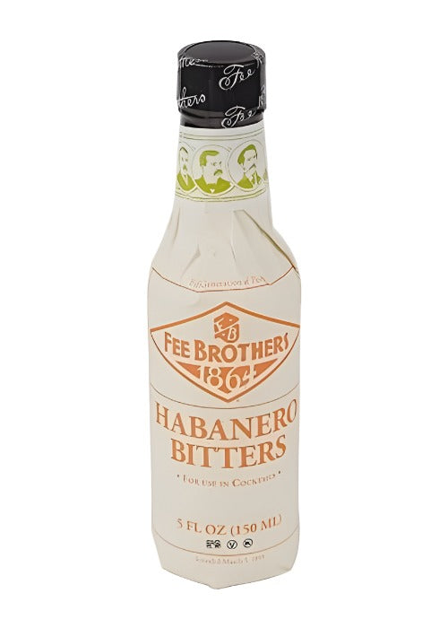 Fee Brothers Habanero Bitters 150ml bottle with orange label and black cap