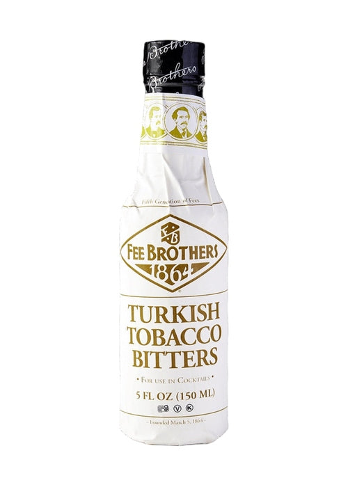 Fee Bros Turkish Tobacco Bitters 150ml bottle with vintage gold and black label for cocktails