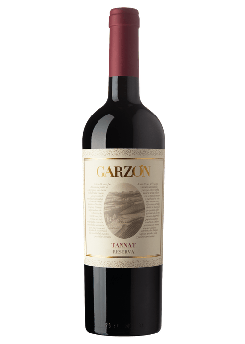 Garzon Tannat Reserva red wine bottle with cream label and gold trim