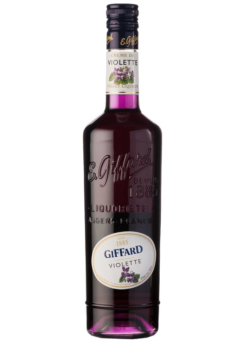 Giffard Crème de Violette 700ml dark glass bottle with purple liqueur and violet flower label