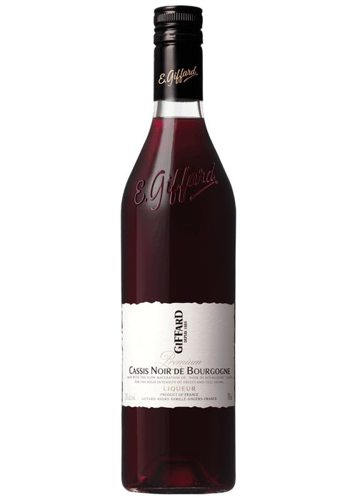 Giffard Premium Cassis Noir de Bourgogne 700ML blackcurrant liqueur bottle with silver label