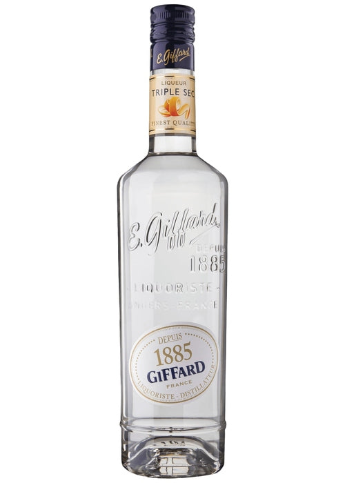 Giffard Triple Sec 700ml clear glass bottle with blue cap and orange slice label
