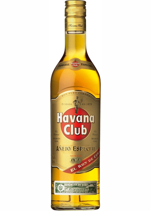 Havana Club Añejo Especial 700ml golden rum bottle with red and beige label