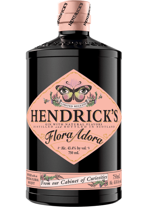 Hendricks Flora Adora Gin 700ml limited release bottle with butterfly label