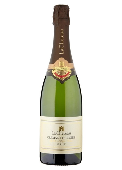 La Cheteau Crémant de Loire Brut sparkling wine bottle with cream label and gold foil