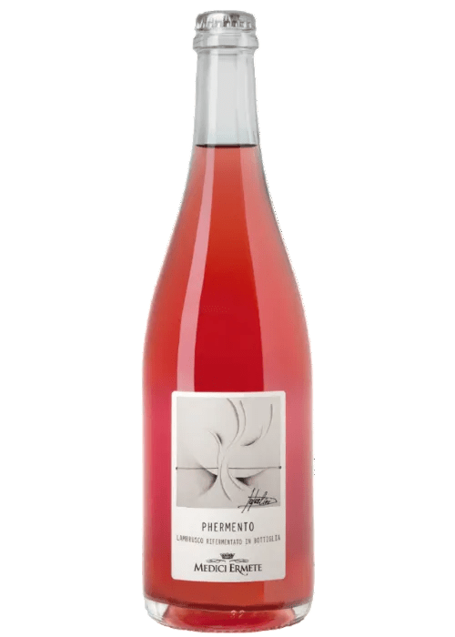 Medici Ermete Phermento pink Lambrusco sparkling wine bottle