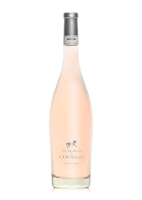 Le Haras De Coussan Rosé wine bottle with horse logo and silver foil cap