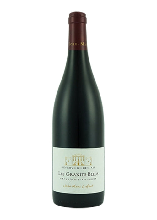 Les Granits Bleus Beaujolais Villages red wine bottle by Jean Marc Lafont