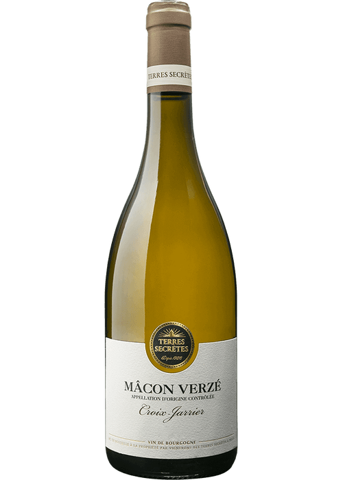 Macon Verze Croix Jarrier white wine bottle with Terres Secrets label