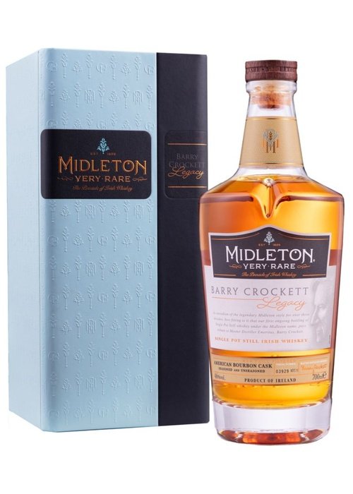 Midleton Barry Crockett Legacy Single Pot Still Irish Whiskey 700mL bottle with packaging box