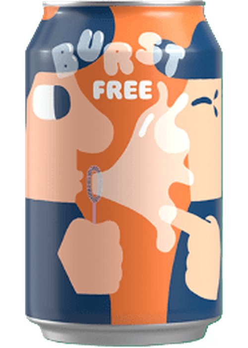 Mikkeller Burst Free non-alcoholic craft beer can with colorful abstract face design