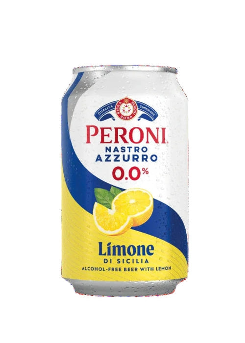 Peroni Nastro Azzurro 0.0% Limone di Sicilia alcohol-free lemon lager can