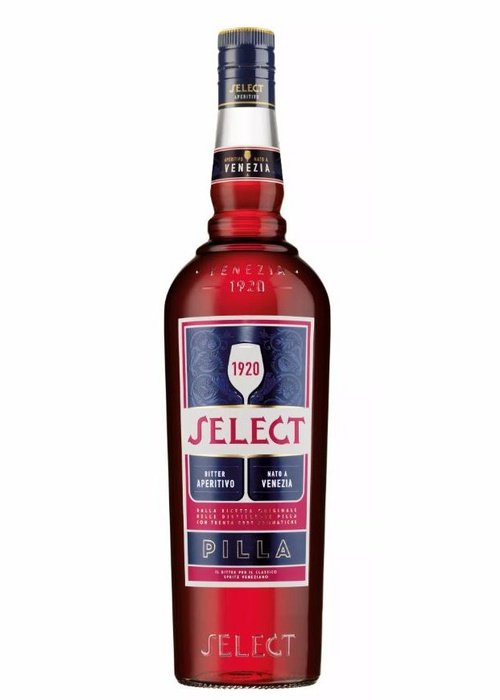 Pilla Select Aperitif 700ml red Italian liqueur with blue and gold label