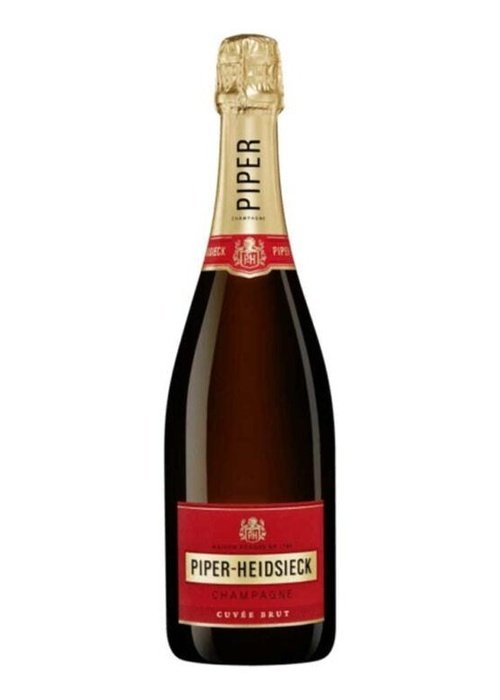 Piper-Heidsieck Cuvee Brut Champagne bottle with red and gold label