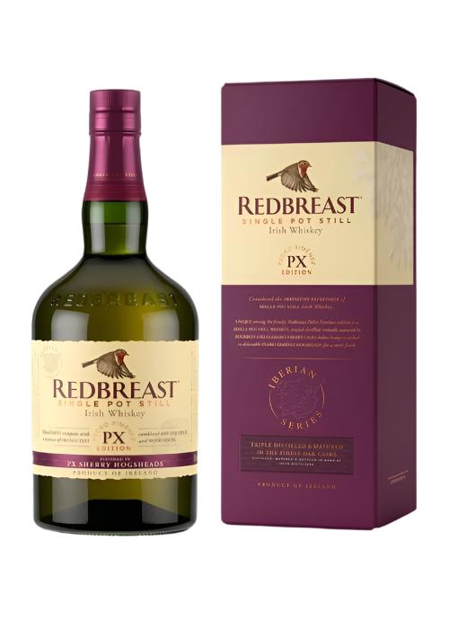 Redbreast Pedro Ximénez Edition Single Pot Still Irish Whiskey bottle and box with purple cap