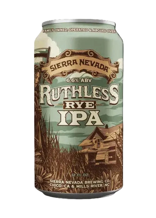 Sierra Nevada Ruthless Rye IPA can with scenic design