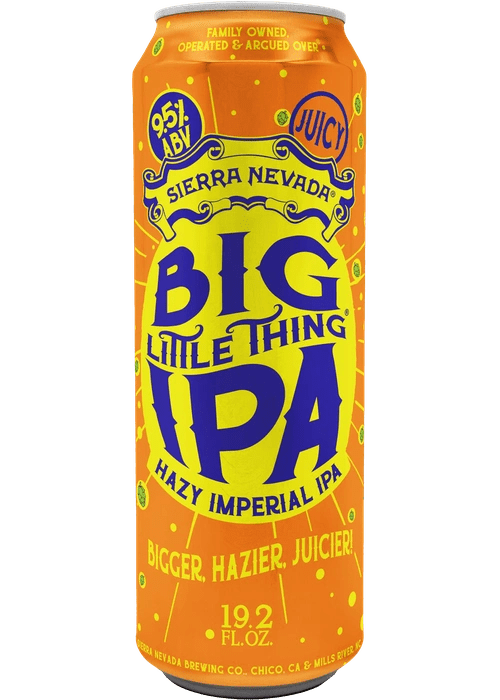 Sierra Nevada Big Little Thing Hazy Imperial IPA 19.2oz can with mango grapefruit tangerine flavors