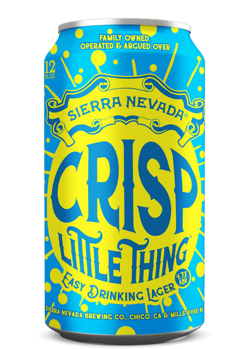 Sierra Nevada Crisp Little Thing 355ml easy drinking lager can with blue and yellow label