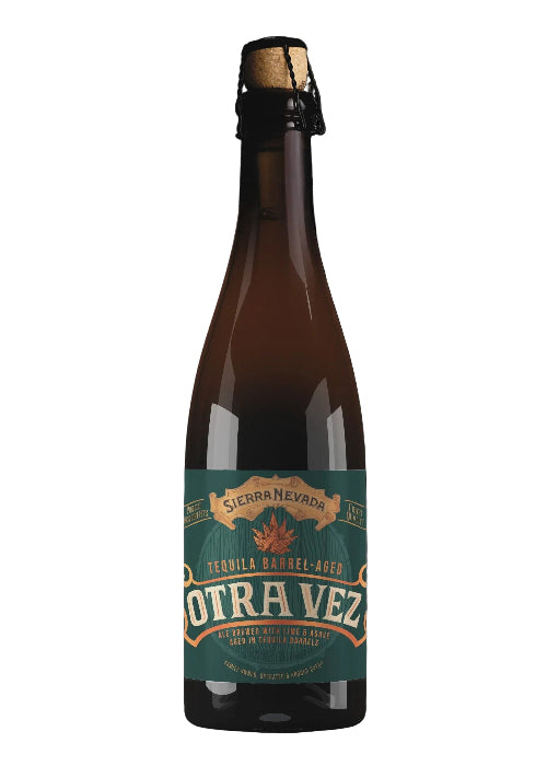 Sierra Nevada Tequila Barrel-Aged Otra Vez Gose beer bottle with lime and agave
