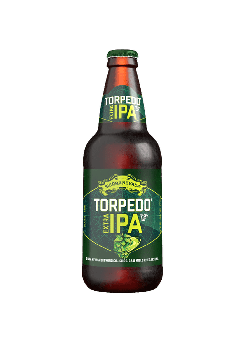 Sierra Nevada Torpedo Extra IPA 355ml brown glass bottle with green cap and hop label