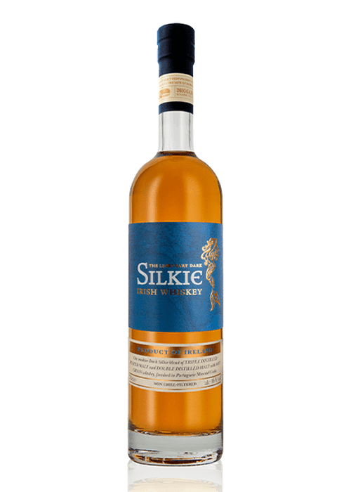 Silkie Dark Whiskey Moscatel Cask Edition 700ML Irish whiskey bottle with blue label