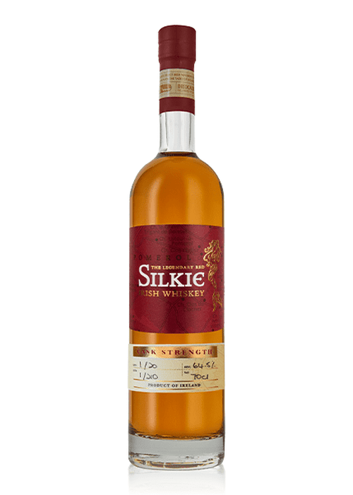 Silkie Red Pomerol Cask Strength Irish Whiskey 61.7% ABV with red wax seal and numbered label