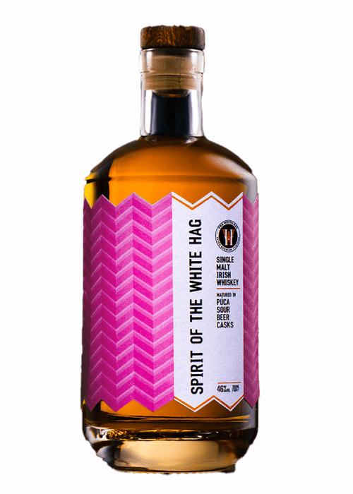 Spirit of the White Hag single malt Irish whiskey matured in Púca sour beer casks 700ml bottle