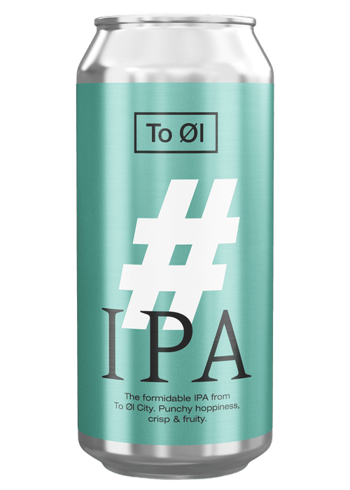 To Øl #IPA 440ml silver aluminum can with matte teal label and bold typography