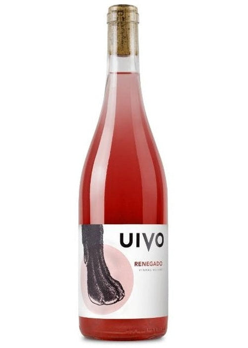 Uivo Renegado natural red wine bottle with foot logo
