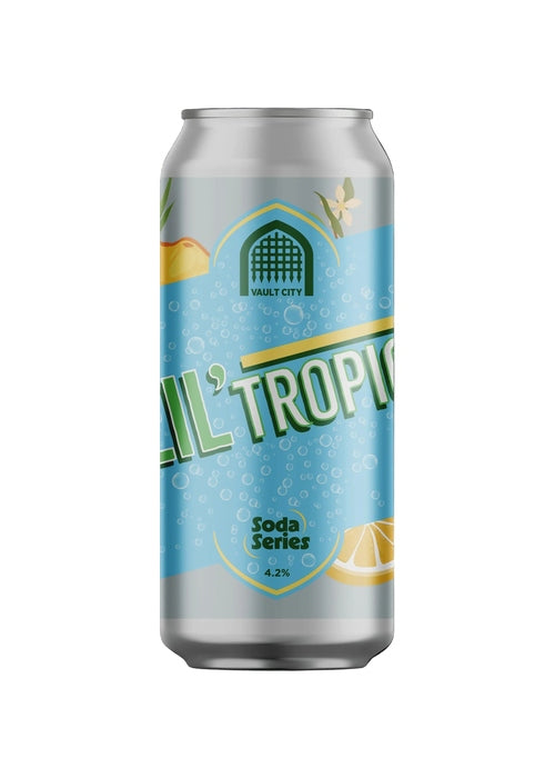 Vault City Lil' Tropic 440ml pineapple grapefruit soda beer can