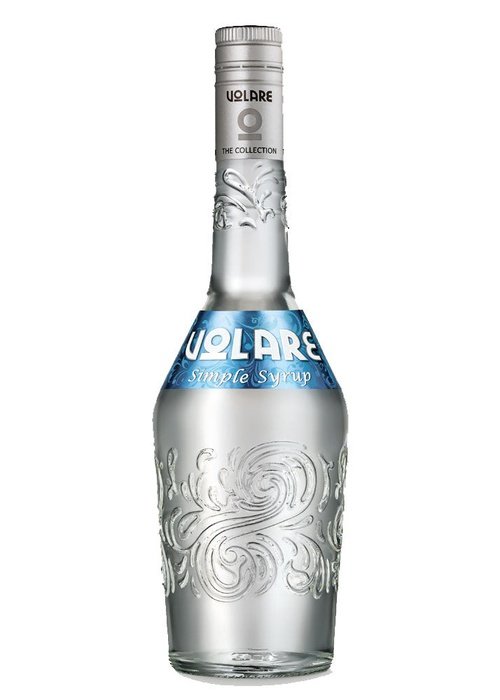 Volare Simple Syrup 700ml clear glass bottle with silver cap and blue label