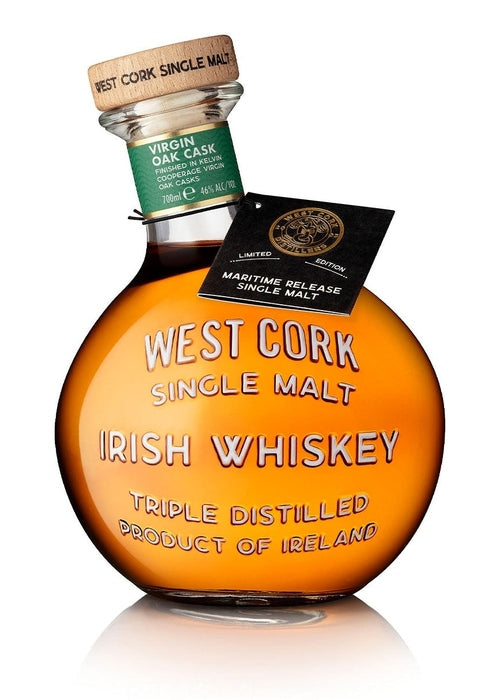 West Cork Maritime Virgin Oak Cask Irish Whiskey 700ml limited edition single malt bottle