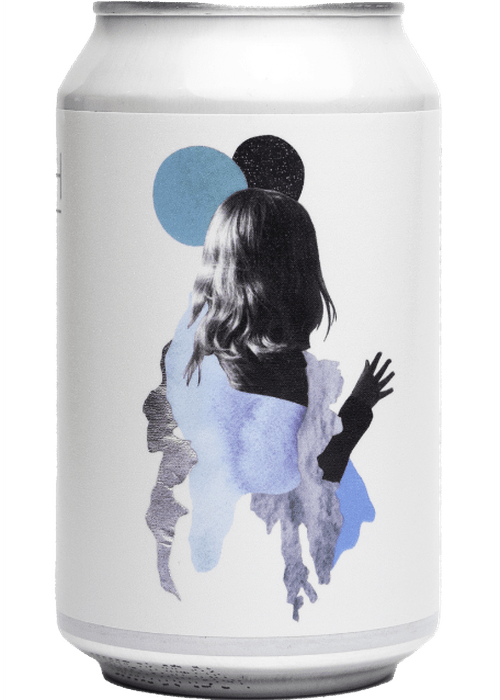 Whiplash Blue Ghosts Pilsner beer can with minimalist black and blue ghost artwork