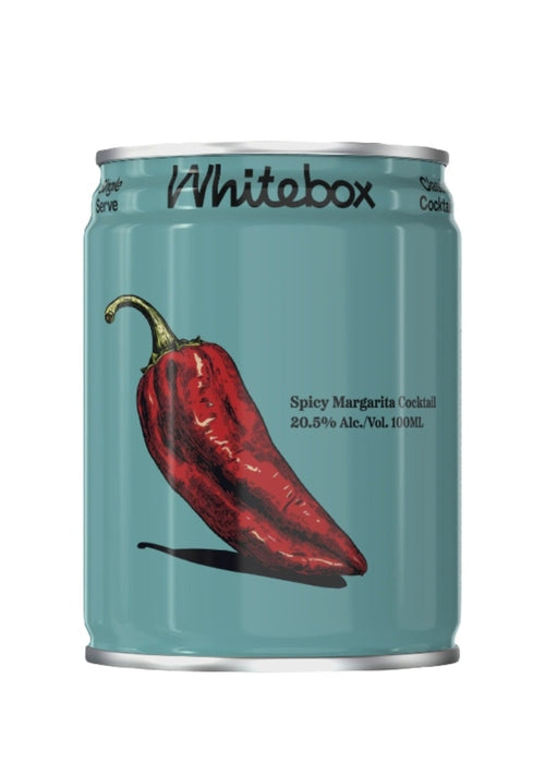 Whitebox Spicy Margarita 100ml ready-to-drink cocktail can with chili pepper design