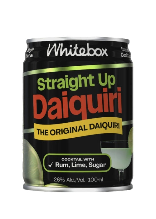 Whitebox Straight Up Daiquiri 100ml ready-to-drink cocktail can with rum lime and sugar