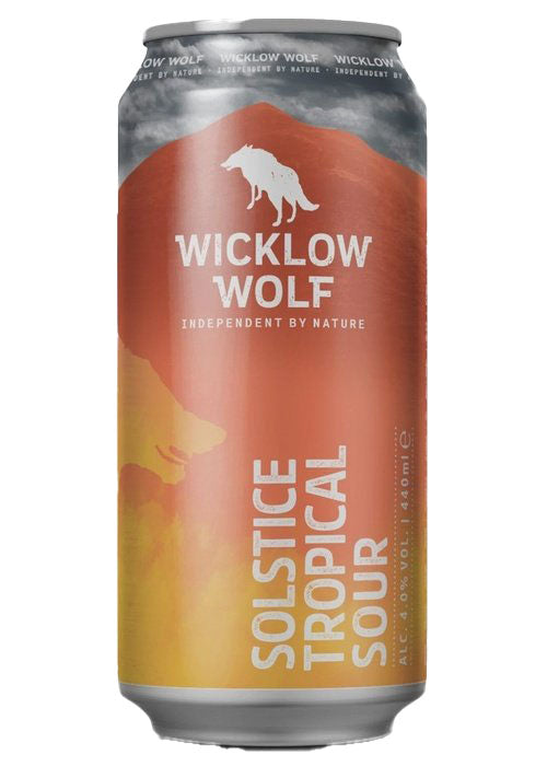 Wicklow Wolf Solstice Tropical Sour beer can with mango peach and apricot flavor