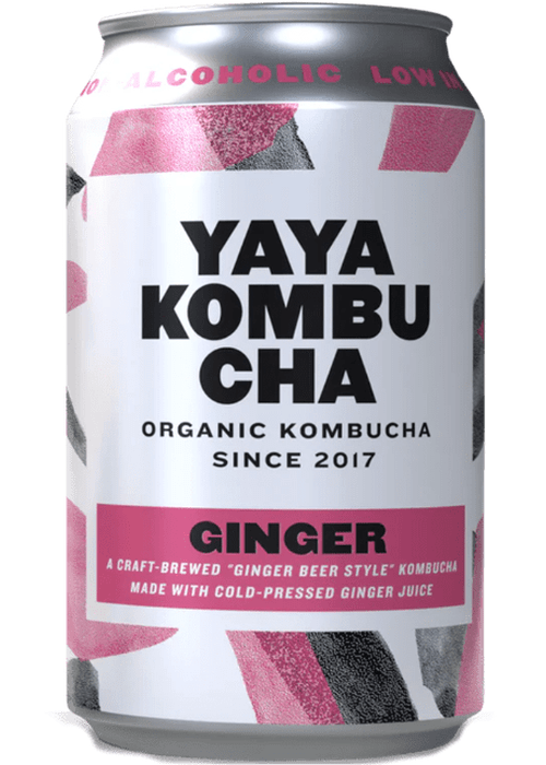 Yaya Kombucha Ginger 330ml organic cold-pressed ginger juice can